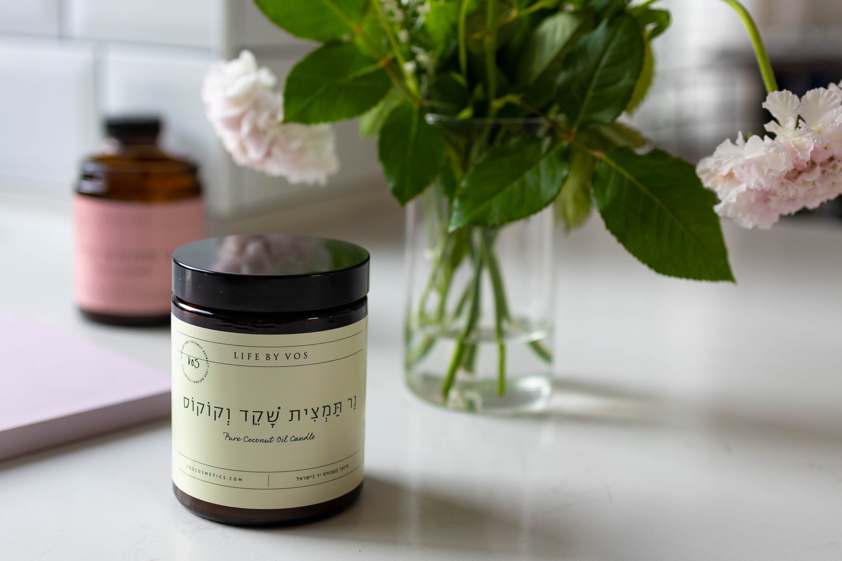 נר טבעי שקד וקוקוס